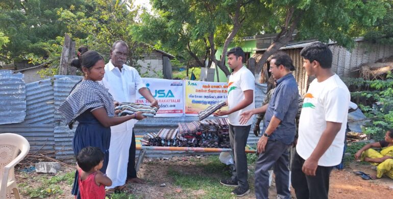 A helping hand from Jeeva Seva for those who lost everything in the sea attack in Thoothukud